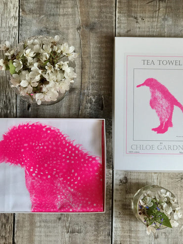 Chloe Gardner Fluro Penguin Tea Towel