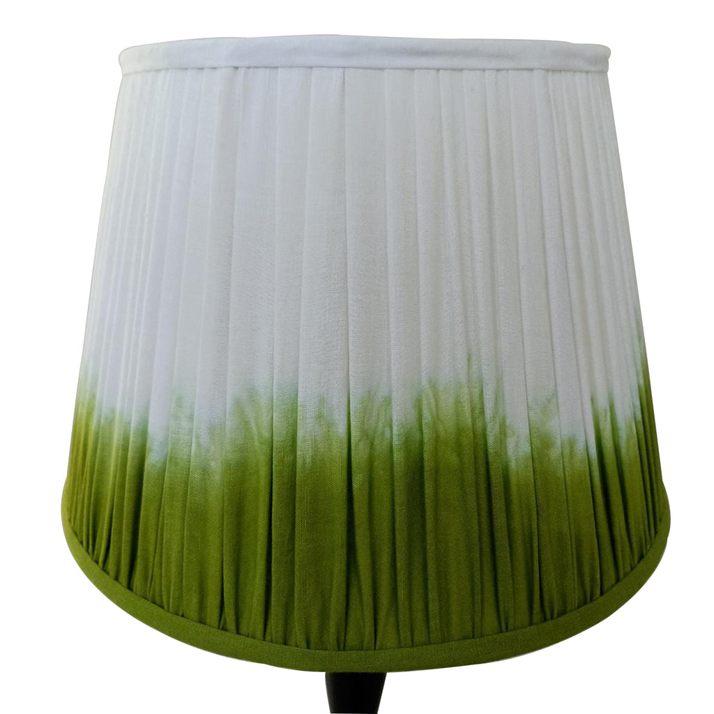 Tie Dye Lampshade in Green & White 