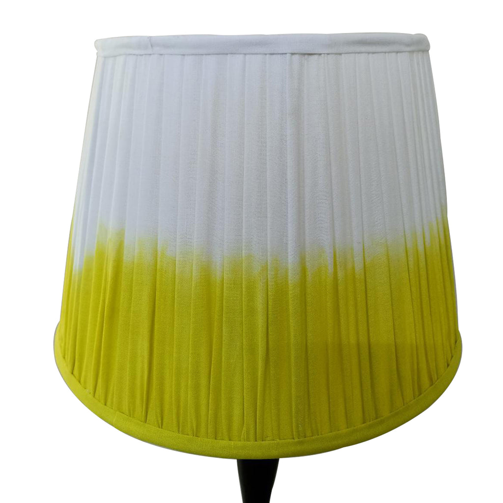 Tie Dye Lampshade in Lime and White 