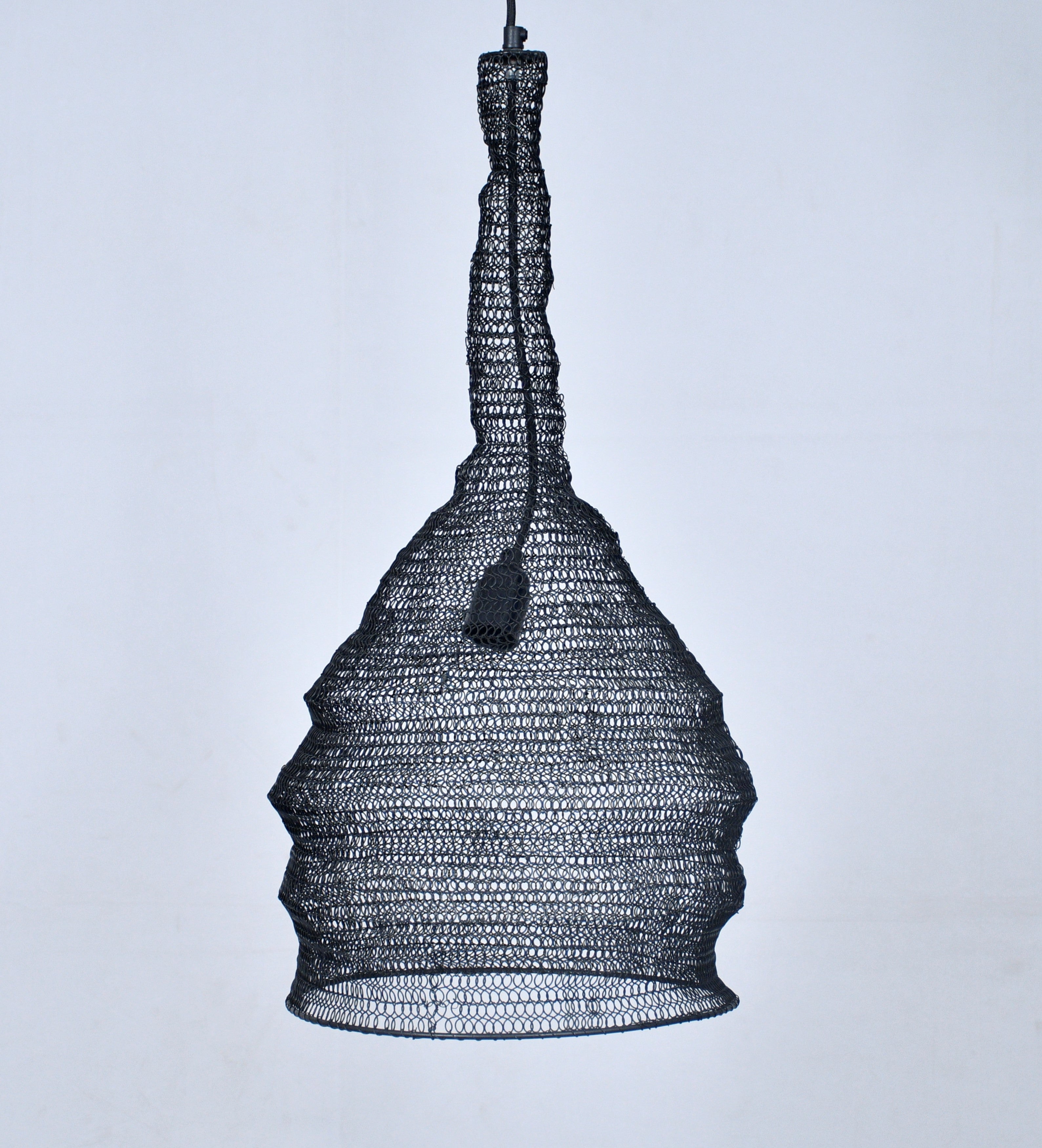 Wire crochet discount pendant light