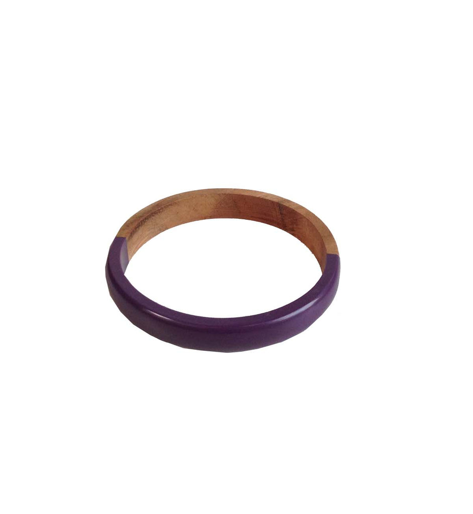 Wooden bangle in lavender