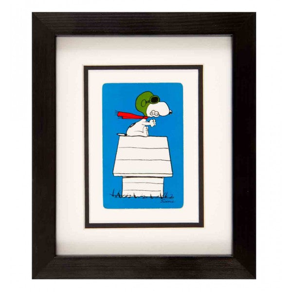 Flying Snoopy on a blue background