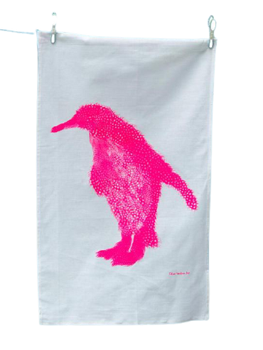 Chloe Gardner Fluro Penguin Tea Towel