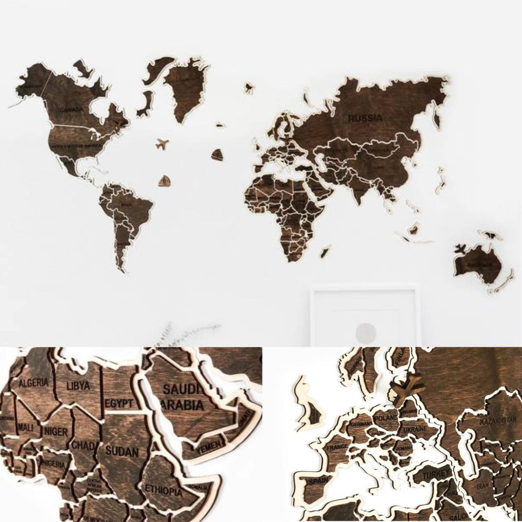 wooden map
