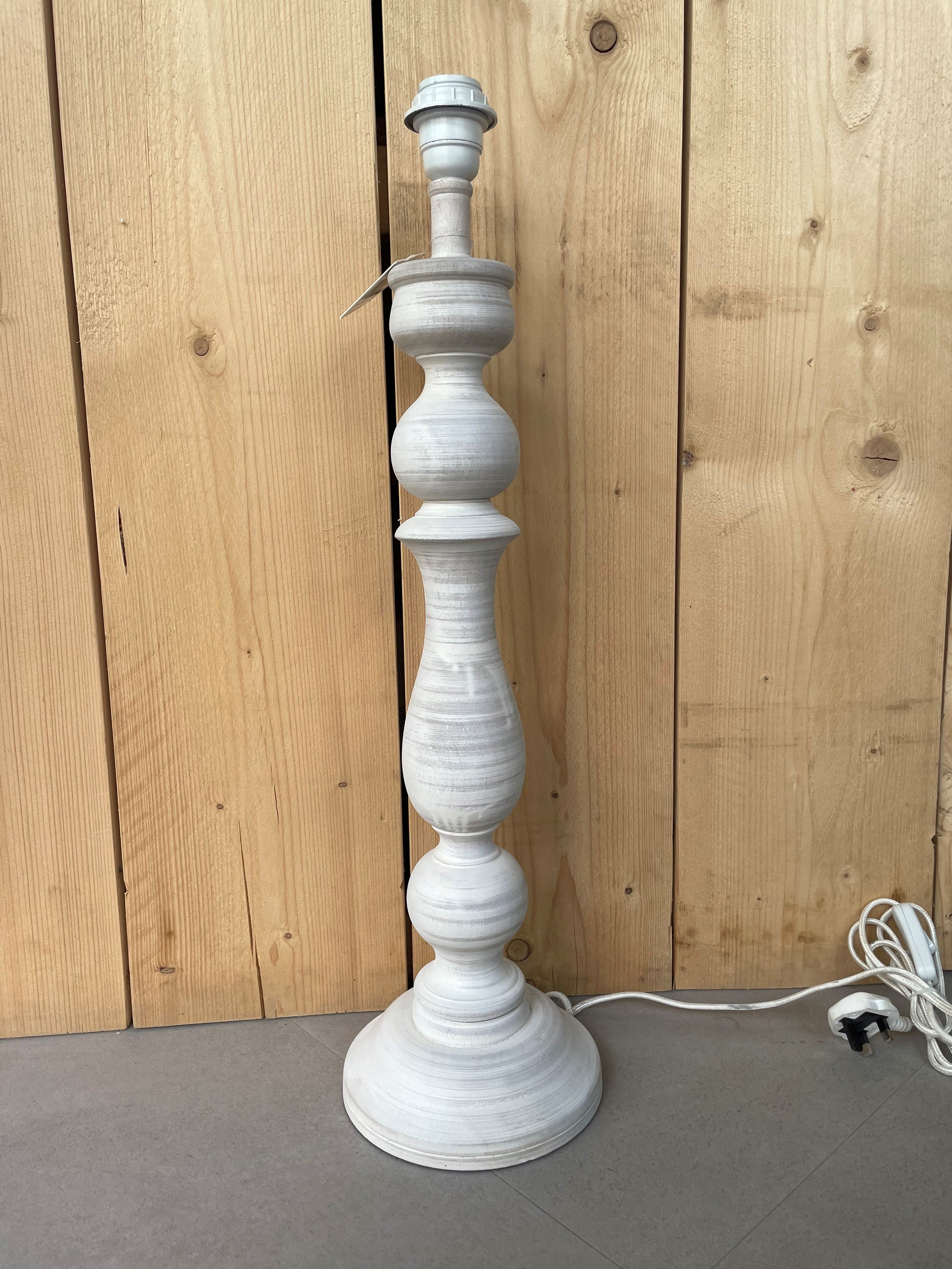 White table lamp shop base
